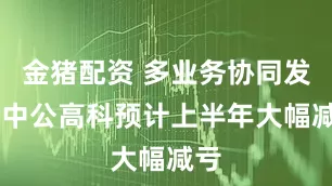 金猪配资 多业务协同发展 中公高科预计上半年大幅减亏